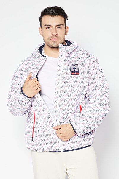 North Sails By Prada جاكيت واقٍ من الرياح بشعار ماركة برادا للرجال من نورث سي...