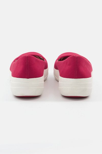 Fitflop Kids Girl Slip On Ballerina Canvas Shoes, Red