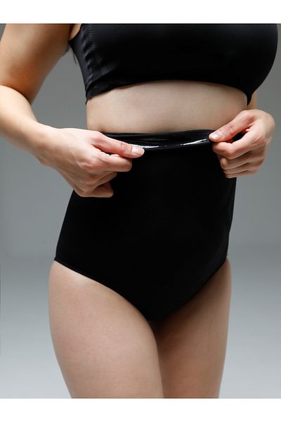 MİSTİRİK Biloba Anti-Slip Silicone Extra High Waist Slip Corset Black Color