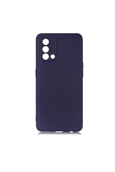 noktaks Oppo A74 4g Compatible - Case Matte Soft Premier Silicone Cover - Navy Blue - T17469