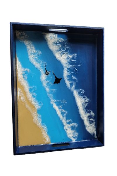 Tabiart Sea Wave Look Epoxy Tray