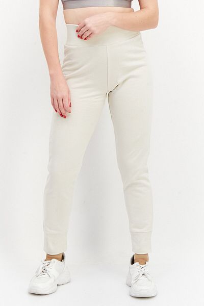 NA-KD Women Solid Basic Tapered Pull On Jogger Pants, Light Beige