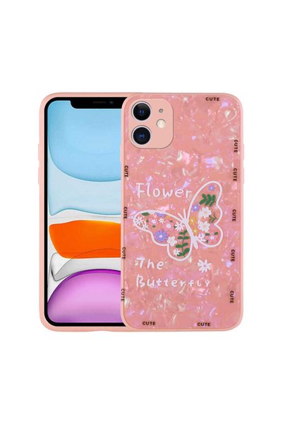 Generic Brand iPhone 12 Case Patterned Hard Silicone Mumila Case - White Rabbit
