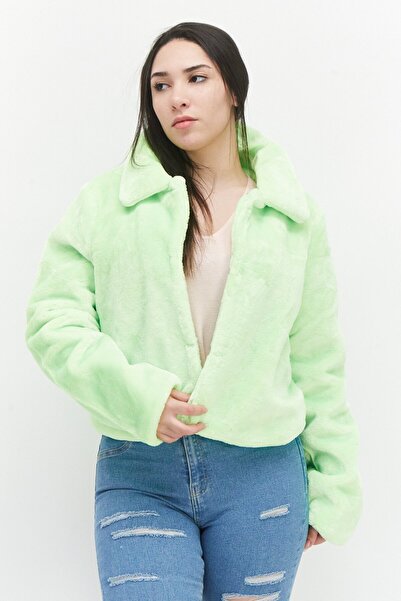 Brave Soul معطف ترنش نسائي منقوش، ليموني