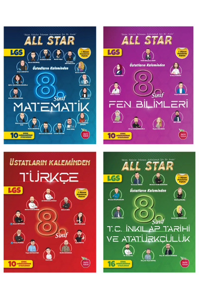 Newton Yayınları Newton Yayınları All Star 8.Sınıf LGS 1.Dönem Türkçe Matemat...
