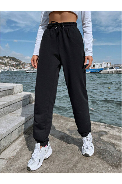 yx yustex sport RelaxFit Jogger Φούτερ Ψηλόμεσο με 2 Κλωστές Πλεκτό Ύφασμα