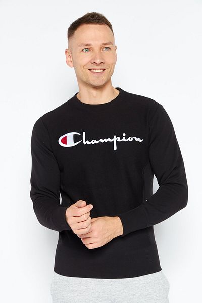 Champion Men Sportswear Fit Long Sleeves Outdoor Sweatshirt, Black