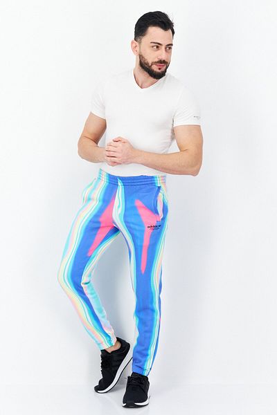 adidas Men Sportswear Fit Outdoor Sweatpants, Blue Combo