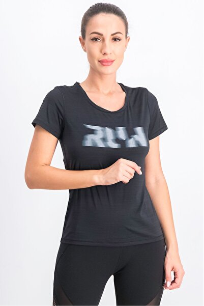 Reebok Kadın Spor Giyim Fit Kısa Kollu Antrenman Üstü, Siyah