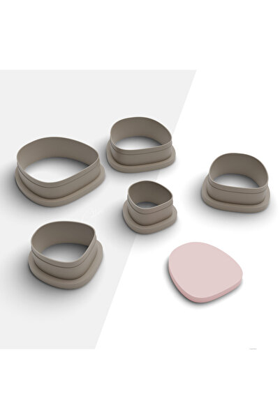 brocutters قالب قطع من طين البوليمر على شكل شبه منحرف، قالب حلق، قاطع طين، 5 ...