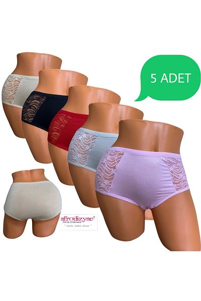 Afrodizyac 5 bucăți din dantelă cu talie înaltă din bambus Bato (EXTRA MOALE ȘI STRETURALE)