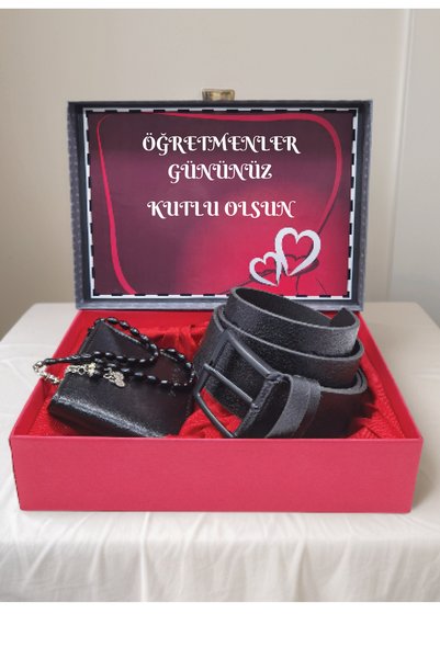 expreshediye Öğretmenler Günü Hediye Cüzdan Kemer Seti