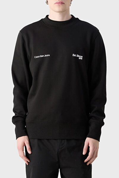 Calvin Klein Pamuklu Regular Fit Bisiklet Yaka Sweat J30J326877BEH Erkek SWEAT J30J326877 BEH