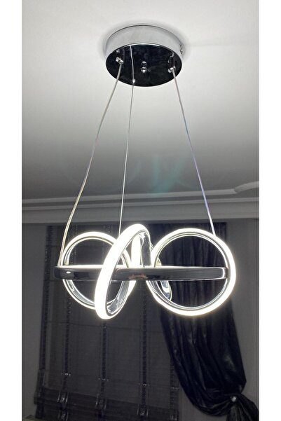 Retro KUZEY KROM KAPLAMA LEDLİ AVİZE