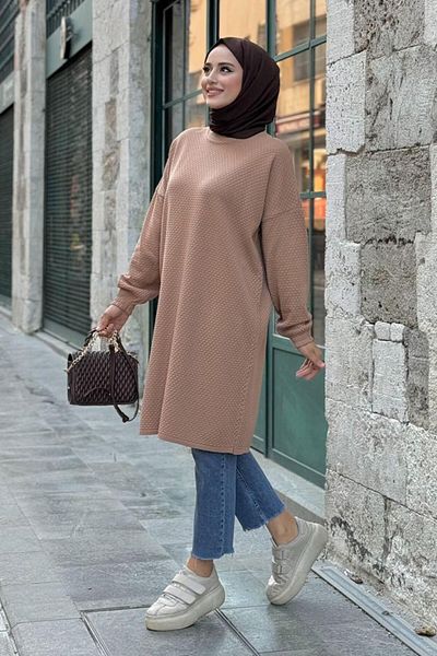 Bym Fashion 22215 Knitwear Tunic Tan