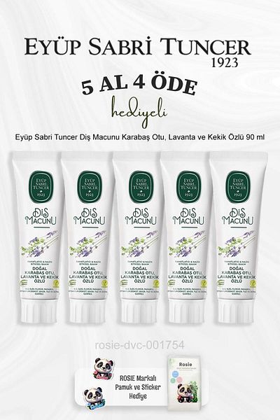 Eyüp Sabri Tuncer 90 ml Toothpaste - Lavender, Thyme Extract and Rosie Cotton Black Cumin