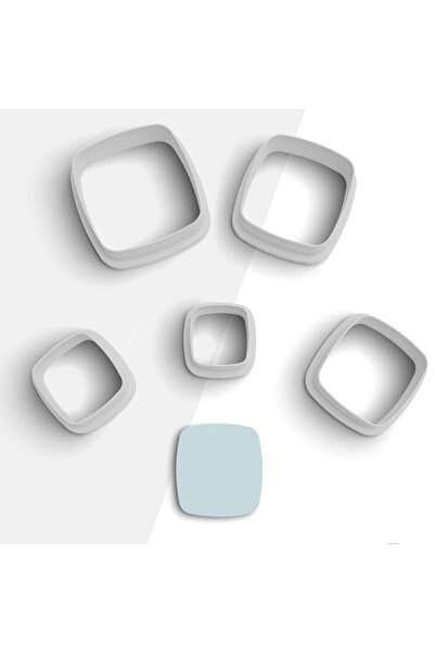 brocutters قالب قطع من طين البوليمر على شكل مربع منتفخ، قالب حلق، قاطع طين، 5...