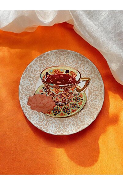 unique florya Duvar Tabağı Dekoratif Duvar Süsü Vintage 26cm ElYapımı Etnik Desenli Mutfak Kahve Fincanı Ev Dekoru