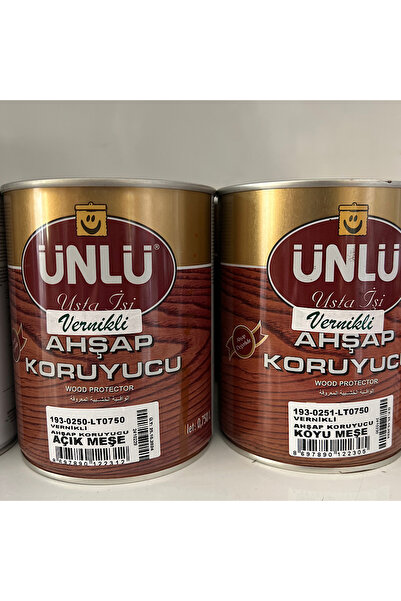 Ünlü Vernikli Ahşap Koruyucu Ünlü 0.75 LT ( KOYU MEŞE)