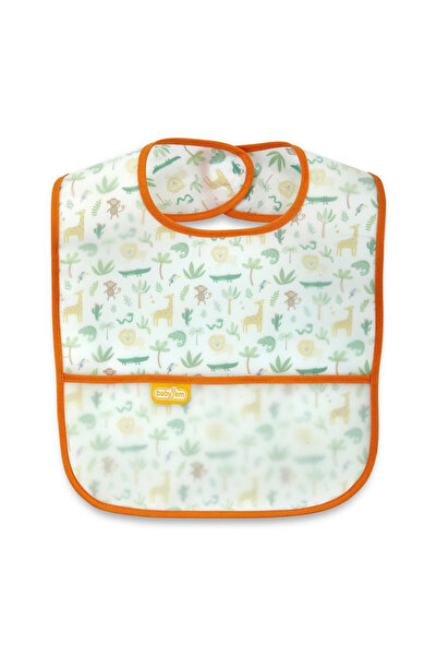 Evelise Baveta cu 2 fete si buzunar , BabyJem, 24x35 cm (Culoare: Portocaliu)