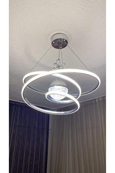 Retro KAOS KROM KAPLAMA LEDLİ AVİZE