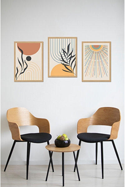 kutuTR Notpa Dekorize Mdf 3 Parça 3 mm Çerçeve Görünümlü Bohem Tablo 21x30 3017