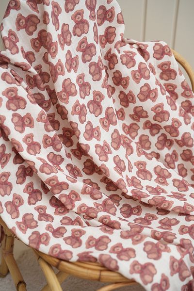 Tuğba Kuğu Printed Muslin Fabric |   Lovely Bear