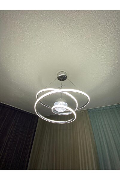 Retro KAOS KROM KAPLAMA LEDLİ AVİZE