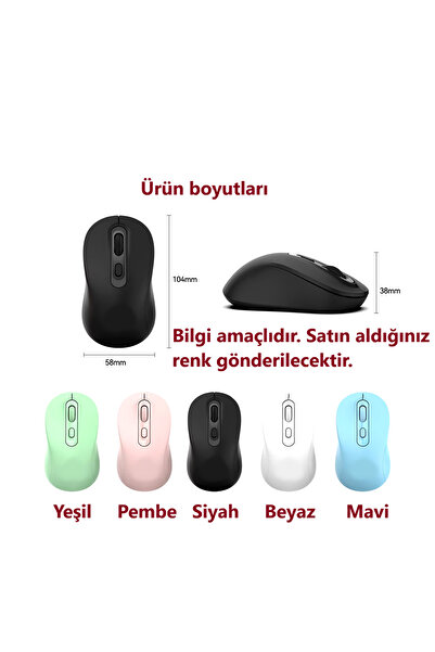 Gigi Panda 2.4 Ghz Kablosuz Bilgisayar Faresi - 4 Tuşlu Mouse (E-50) - Kablosuz Mouse Pembe