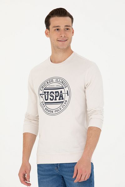 U.S. Polo Assn. Ανδρικό πέτρινο φούτερ 1667761
