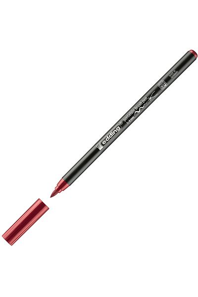 Edding Claret Red Porcelain Pen - 1-4 MM Brush Tip, 4200 Model