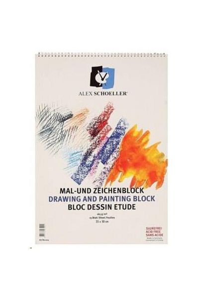 Alex Schoeller Drawing and Painting Block Spiral 35X50 165Gr.