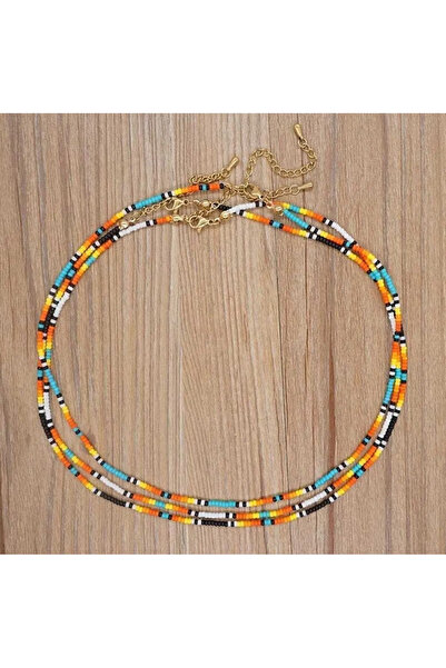 DMA AKSESUAR 3'lü Kum Boncuk Kolye