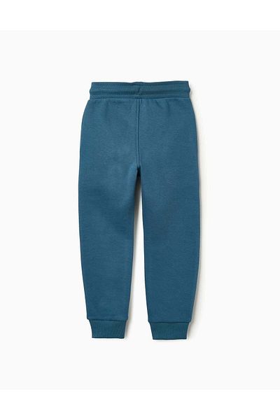 Ziddy FLEECE JOGGERS FOR BOYS 'AUTOMOTIVE GEAR' TURQUOISE