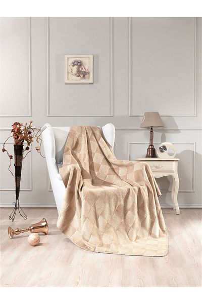 Vicuna Home Κουβέρτα τηλεόρασης από βαμβακερό σκάκι