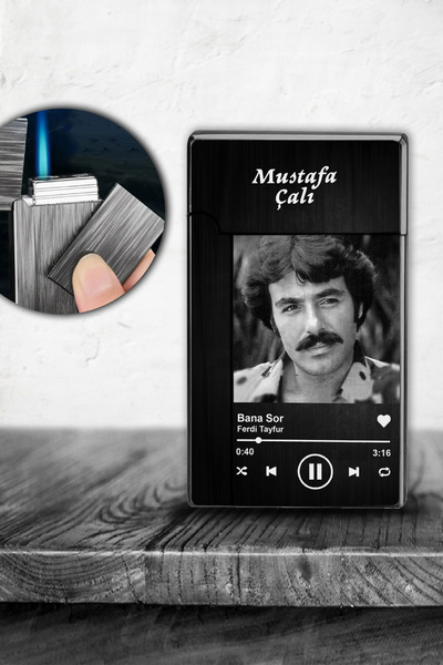 İŞTE BU Kişiye Özel I?simli Gazlı Rüzgar Geçirmez Çakmak Ferdi Tayfur Şarkı B...