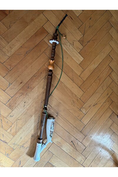 tayfuntufan antika koleksiyon 80 cm boyunda ahşap ve porselenden Avrupa pipo