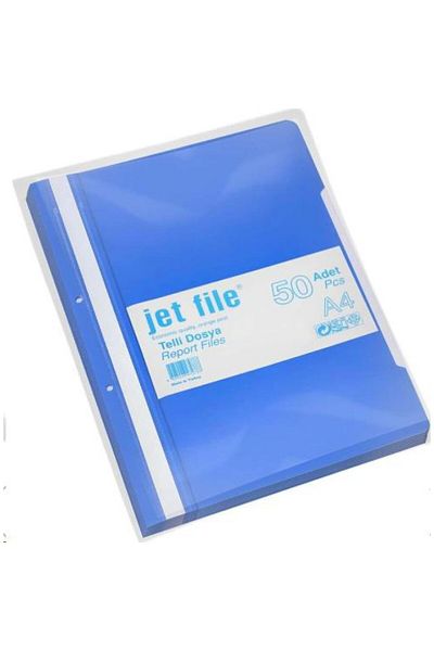 Jet File ملف سلكي صديق للبيئة باللون الأزرق - عبوة من 50 قطعة