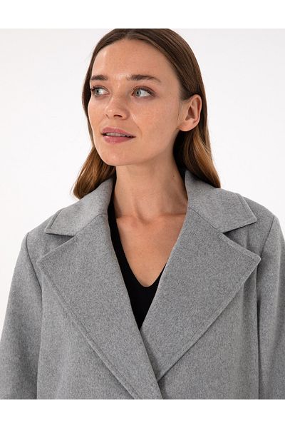 Pierre Cardin Gray Comfort Fit Stamp Coat 50296074 -Vr024