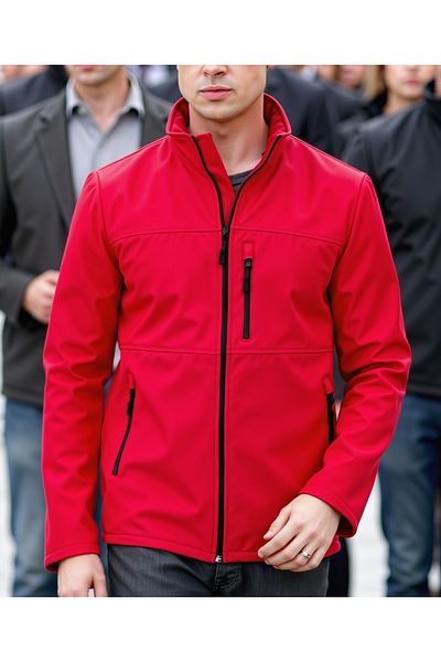 ENZİM JEANS Мъжко поларено водоустойчиво и ветроустойчиво палто софтшел