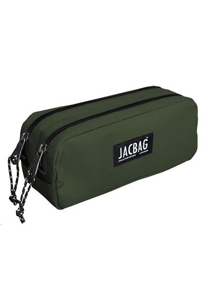 Jacbag Διπλή θήκη-τσάντα στυλό δύο θέσεων Khaki Green Jac-08