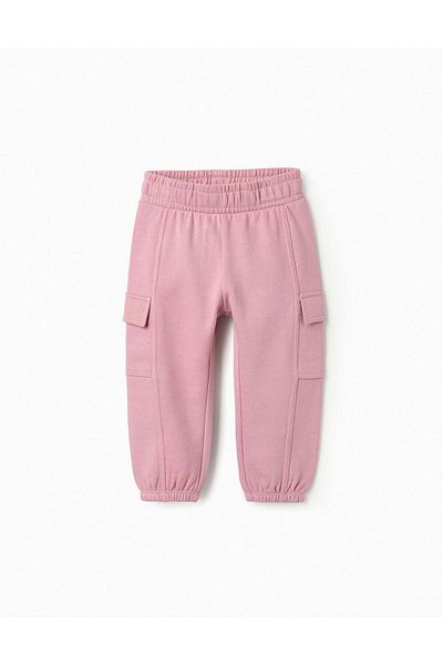 Ziddy JOGGERS WITH CARGO POCKETS FOR BABY GIRLS PINK
