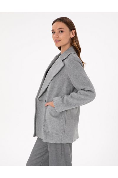 Pierre Cardin Gray Comfort Fit Stamp Coat 50296074 -Vr024