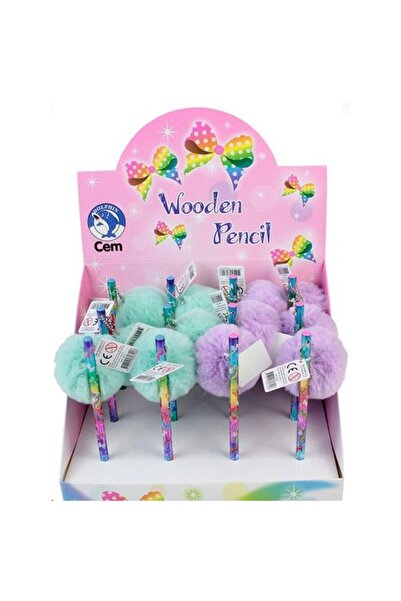 Dolphin Dolphın Ponpon Başlıklı Kurşun Kalem WP-QG7 ( 1 Adet )