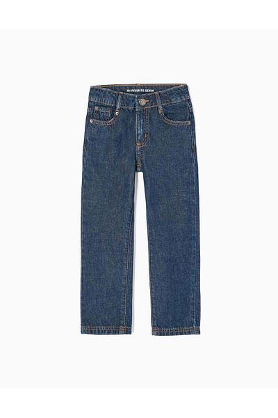 Ziddy COTTON JEANS FOR BOYS 'STRAIGHT FIT' DARK BLUE