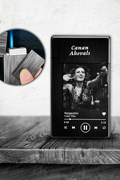 İŞTE BU Kişiye Özel İsimli Gazlı Rüzgar Geçirmez Çakmak Yıldız Tilbe Şarkı Baskılı