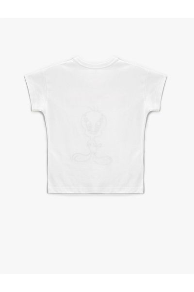 Koton Girl's White T-Shirt 2SKG10038AK