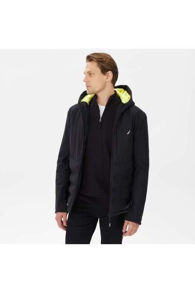 Nautica Erkek Siyah Standart Fit Mont