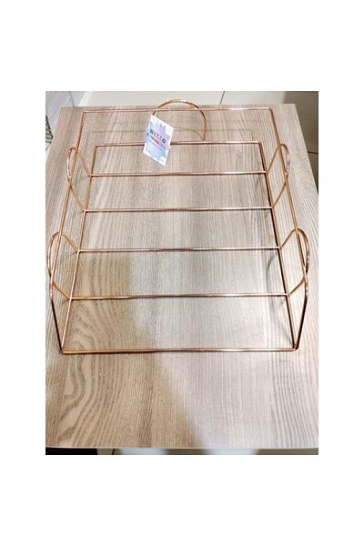 Syloon Metal Rose Gold A4 Document Shelf Single