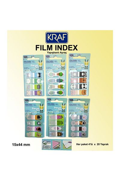 KRAF Adhesive Bookmark Set of 6